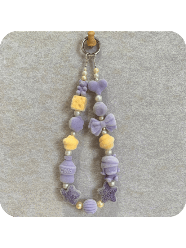 Handmade Velvet Bead Phone Charm-Style 2