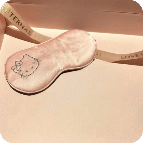Pink Girlish Silk Eye Mask