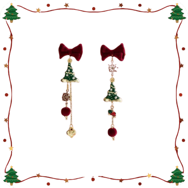 Christmas Themed Drop Earrings