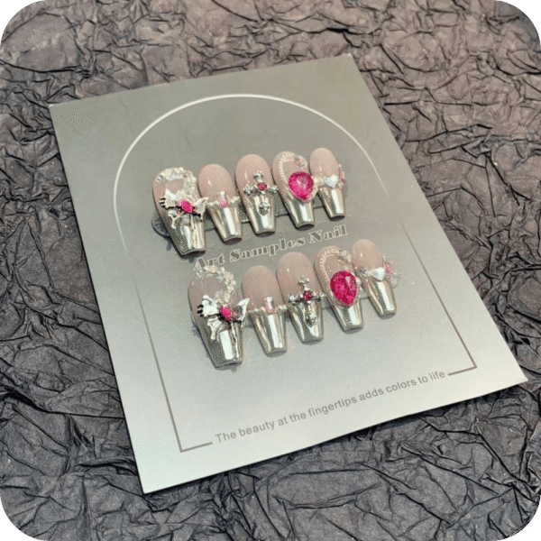 Press On Nails Barbie Pink Alloy